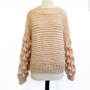 Pom Pom sleeve sweater